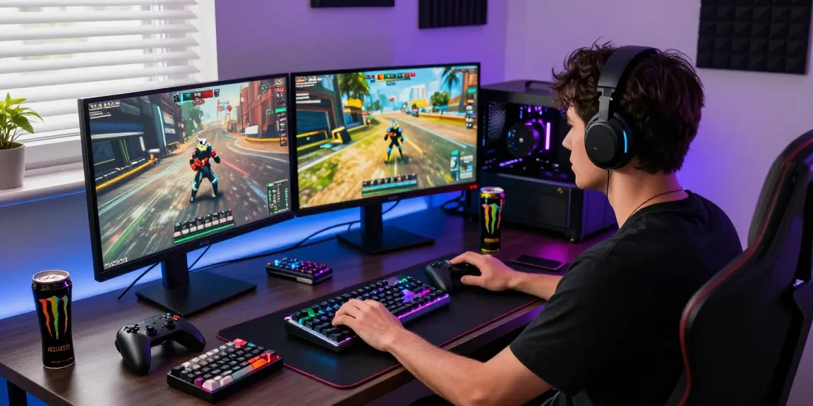 Custom ATK RS6 Air keyboard in an immersive gaming setup with vibrant RGB lights.