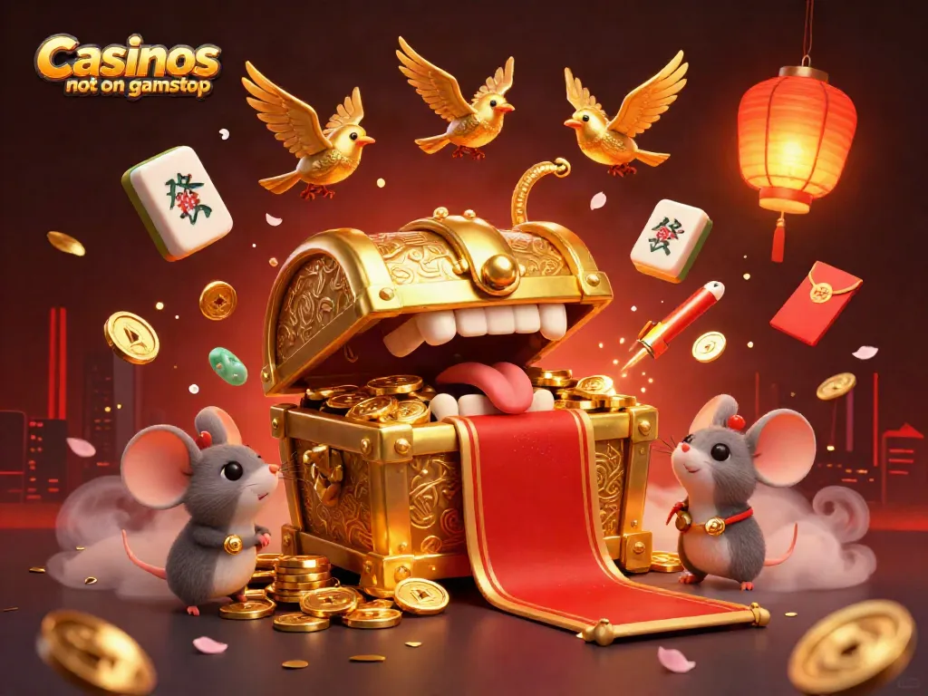 Engage with casinos not on gamstop and seek riches from a treasure chest amidst vibrant gaming elements.