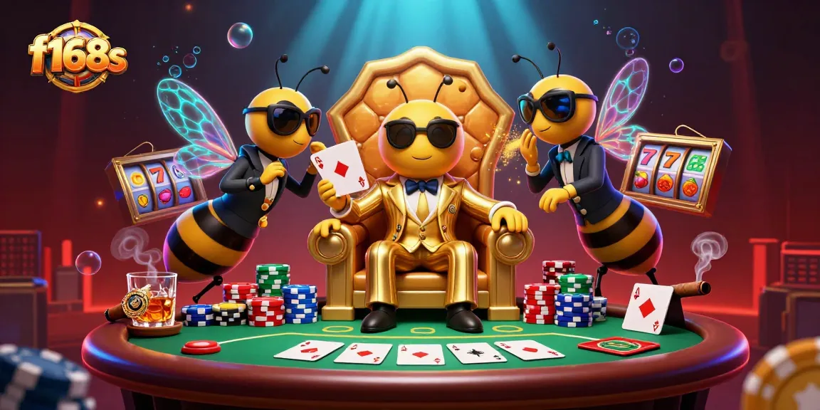 Experience vibrant f168s casino action with a bumblebee mob boss and games all around.