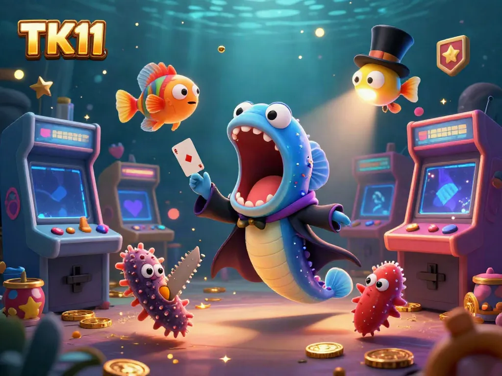 Experience the excitement of TK11 with vibrant characters performing incredible casino magic acts.