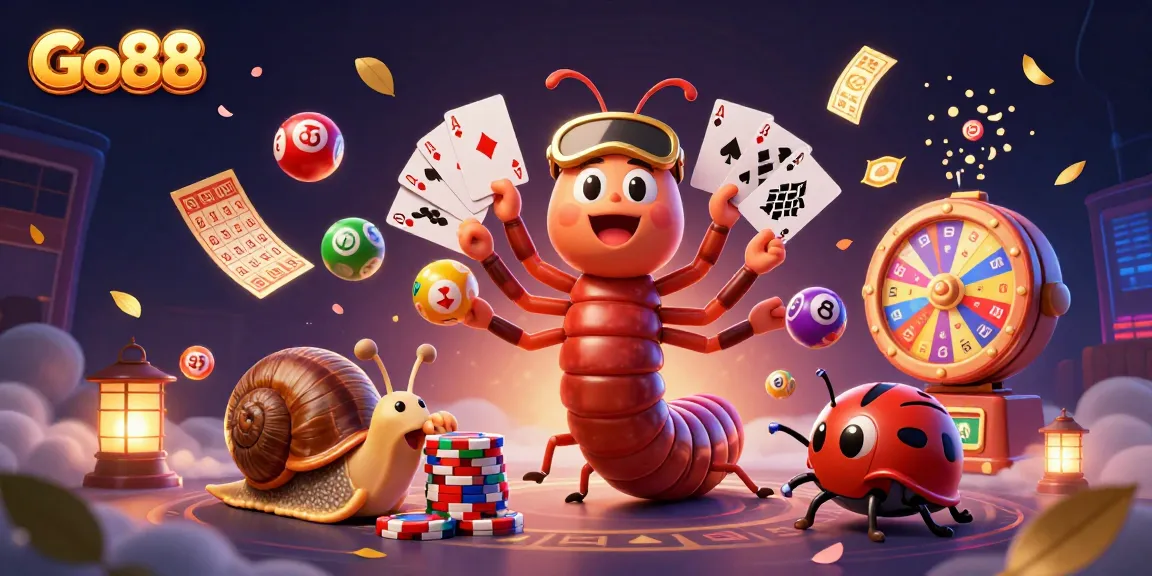 Experience the thrill of Go88 with dynamic 3D cartoon characters and vibrant gaming elements.