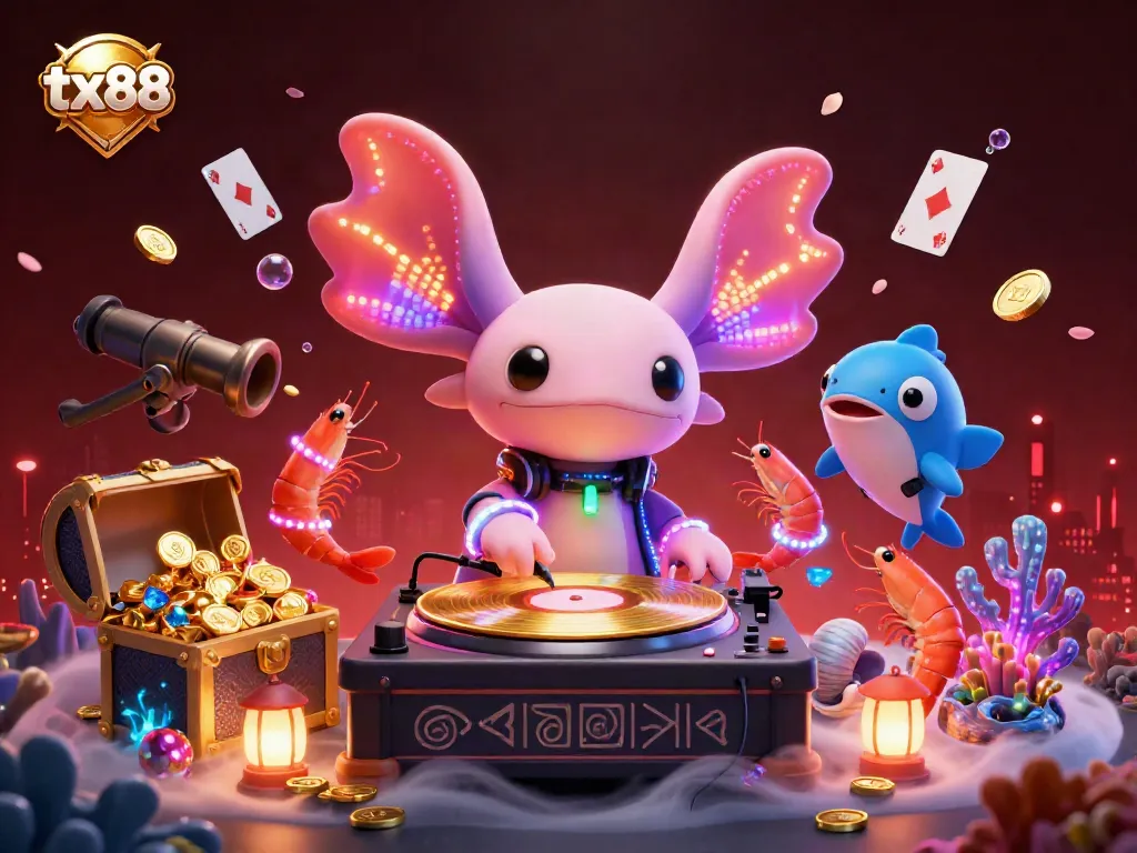 Experience thrilling gambling action with tx88 featuring underwater characters and casino elements.