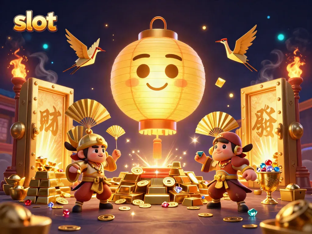 Engage in thrilling slot action with vibrant treasures and golden spirits in the casino.