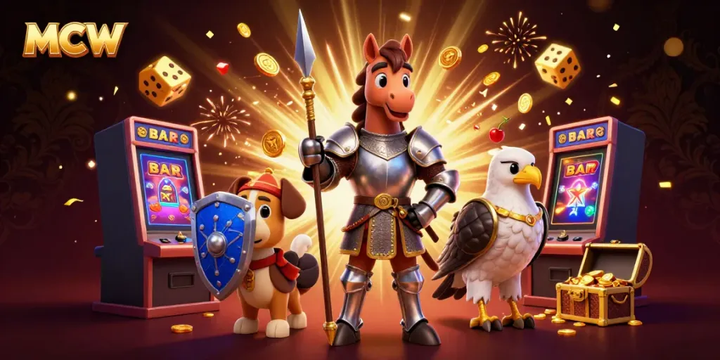 Join the excitement with MCW as the knight, squire, and falcon conquer the casino landscape!