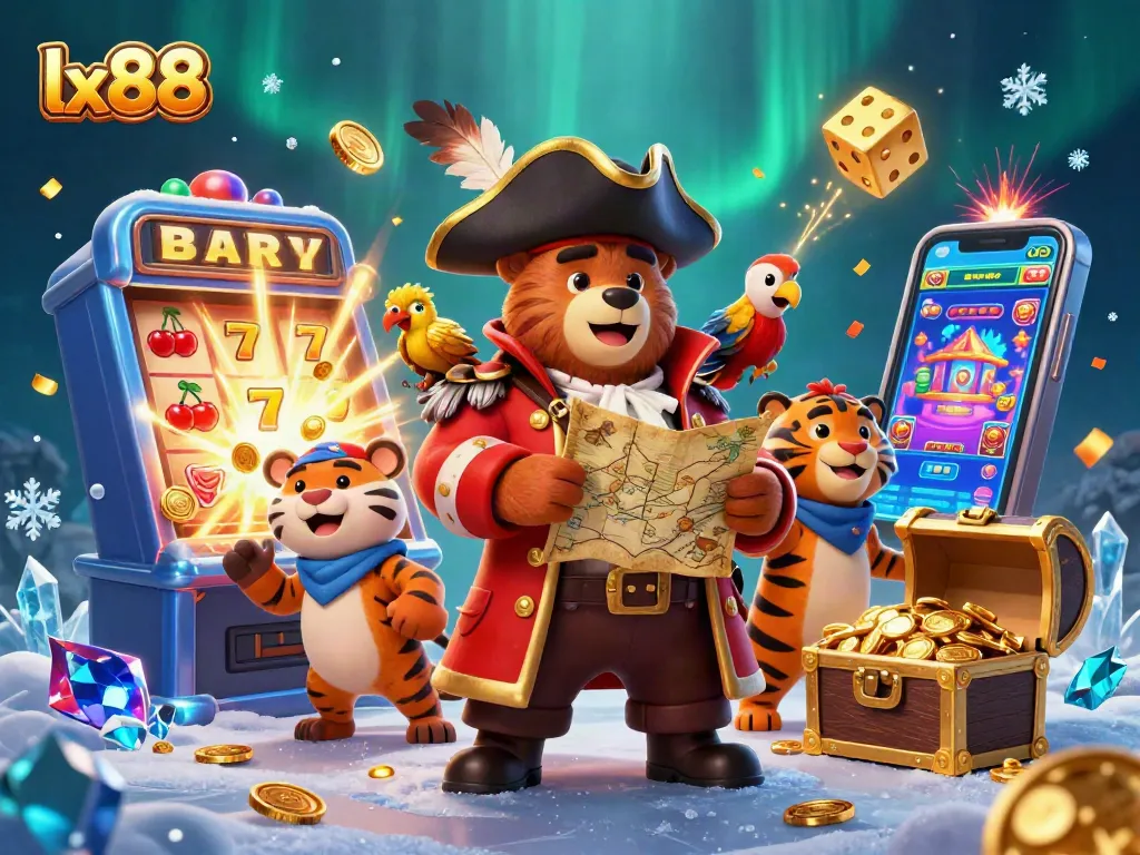 Experience thrilling gameplay at lx88 with an exciting jackpot explosion, colorful slot machines, and engaging casino elements.