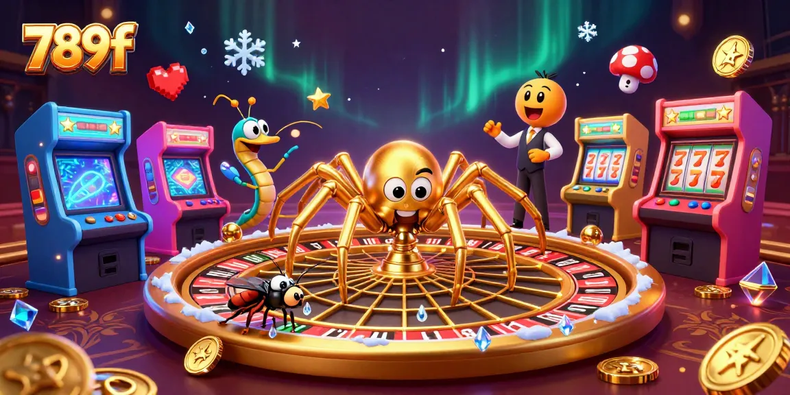 Experience the thrills of 789f casino games with a vibrant 3D illustration showcasing gambling excitement.