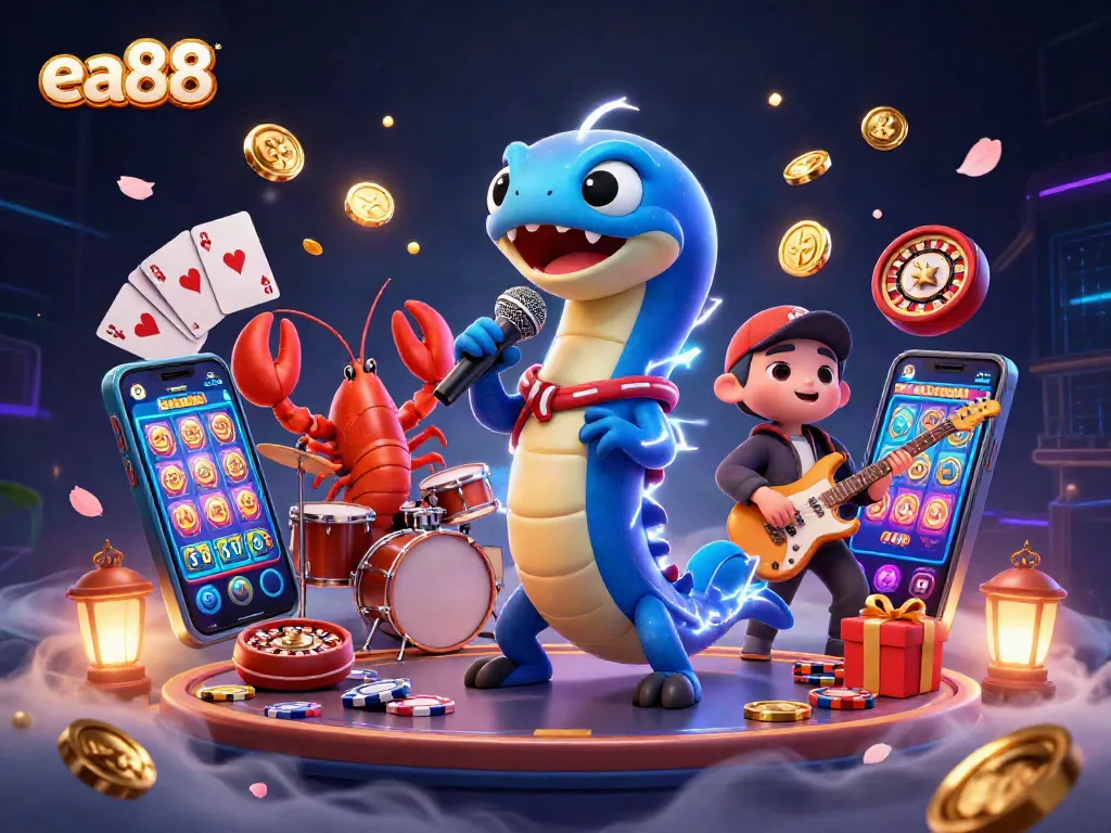 Experience exciting casino action with ea88 in a vibrant underwater scene featuring electrifying characters.