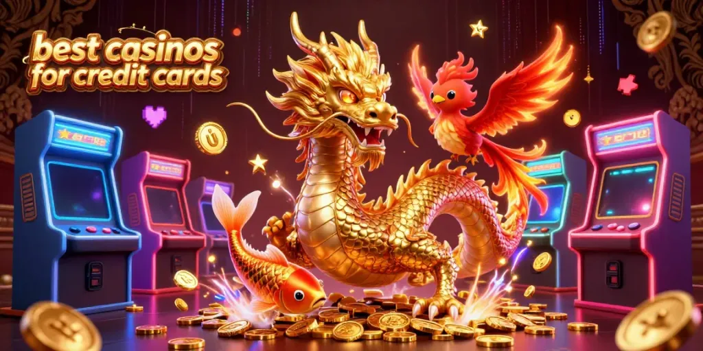 Experience excitement at the best casinos for credit cards with dynamic, colorful game elements and mythical creatures.