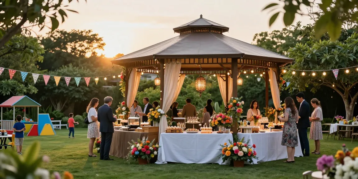 Gazebo hire services for stylish outdoor events at https://www.gazebohirelondon.co.uk/ featuring beautiful decorations and guest activities.