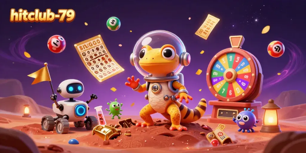 Engage in winning strategies at hitclub-79 with a vibrant casino scene featuring colorful game elements.