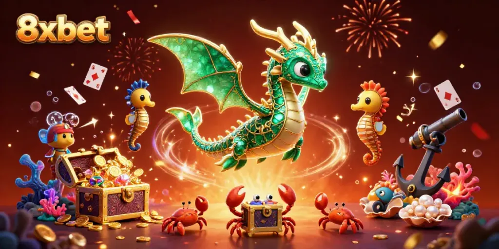 Experience the vibrant 8xbet sea dragon casino adventure with gold coins and magical elements.