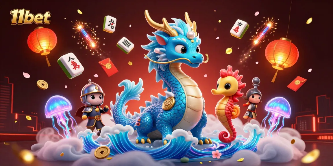 Engage with thrilling gaming experiences at 11bet, featuring an ocean dragon and magical sea creatures.