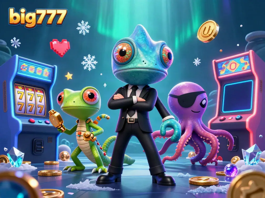 Experience the thrill of big777 with dynamic characters amidst vibrant casino elements.
