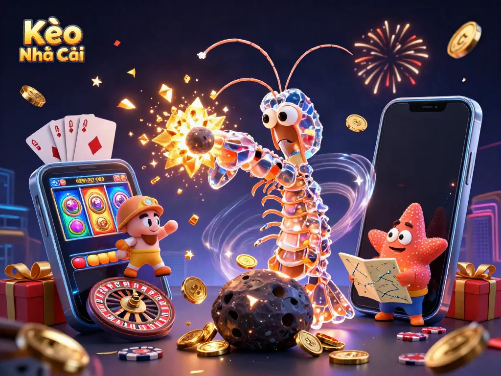 Engage with Kèo Nhà Cái as the galactic mantis shrimp punches through gems and coins.