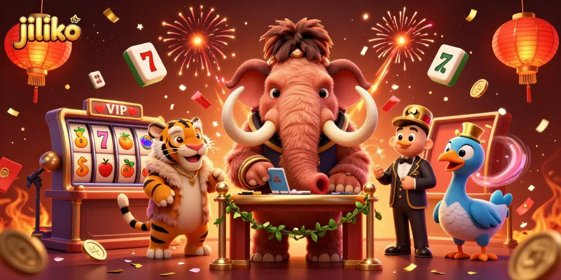 Experience thrilling gameplay at jiliko with vibrant slot machines and a whimsical casino scene.