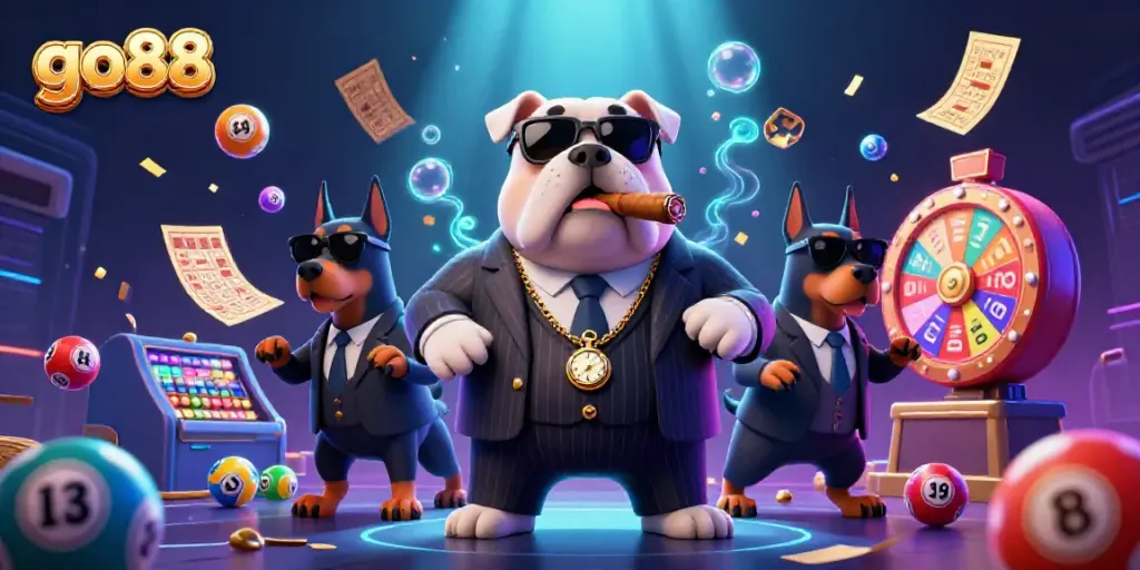 Experience the excitement of go88 with 3D cartoon characters celebrating winnings amidst colorful lottery elements.