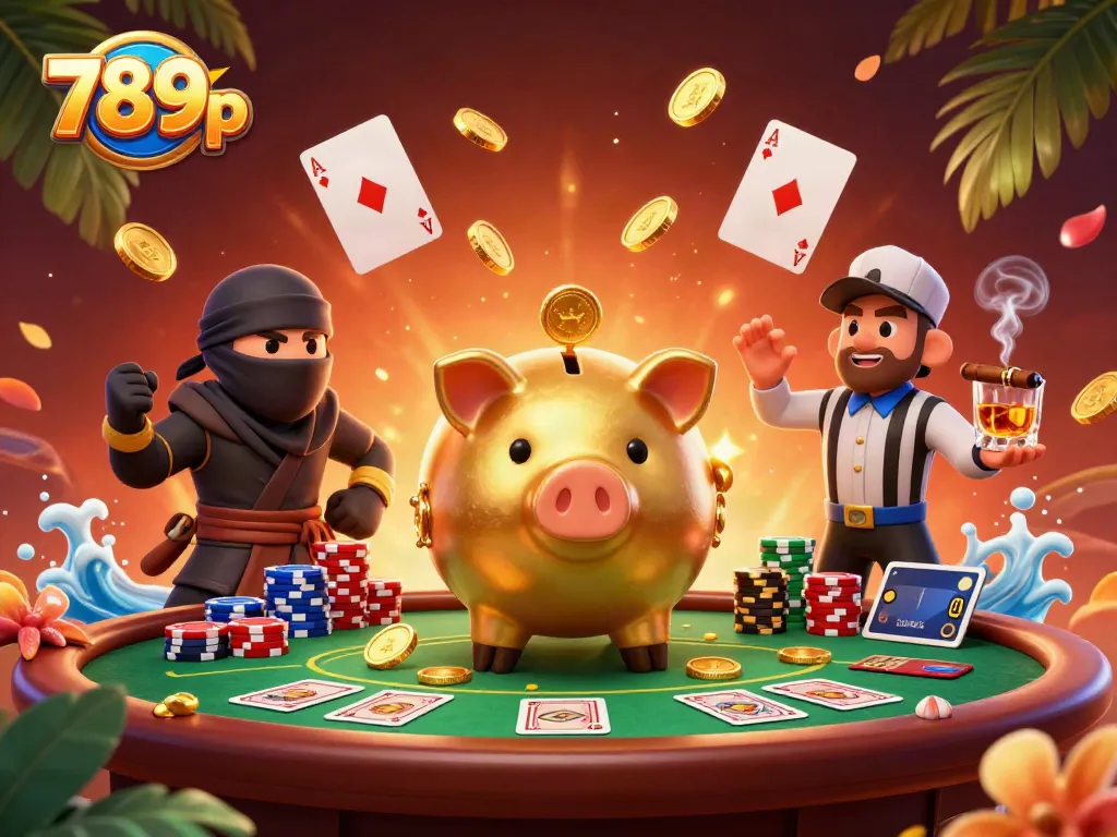 Experience thrilling poker action with the 789p themed illustration featuring dynamic game elements and colorful characters.