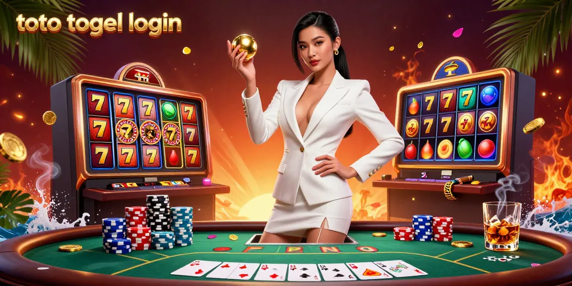 Experience excitement with a stunning casino scene showcasing the toto togel login brand in a rich, detailed 3D illustration.