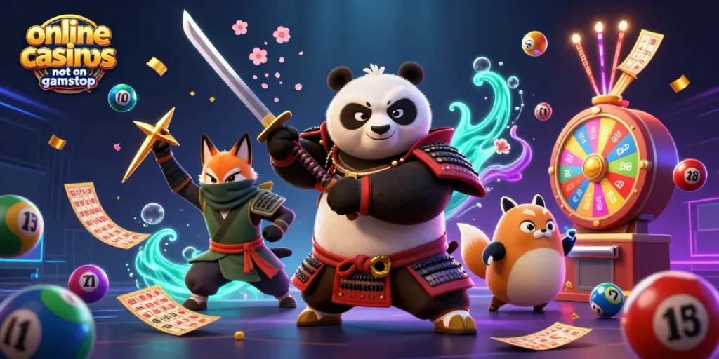 Experience exciting gameplay at online casinos not on gamstop featuring vibrant gaming elements and characters.
