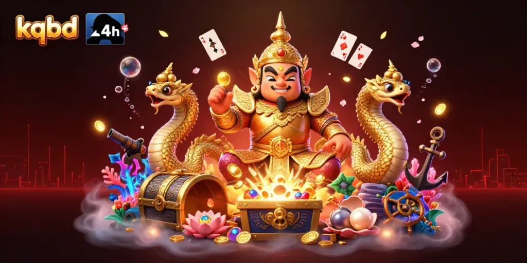 Engage with kqbd 24h through lively gaming elements with a Thai guardian and treasures.