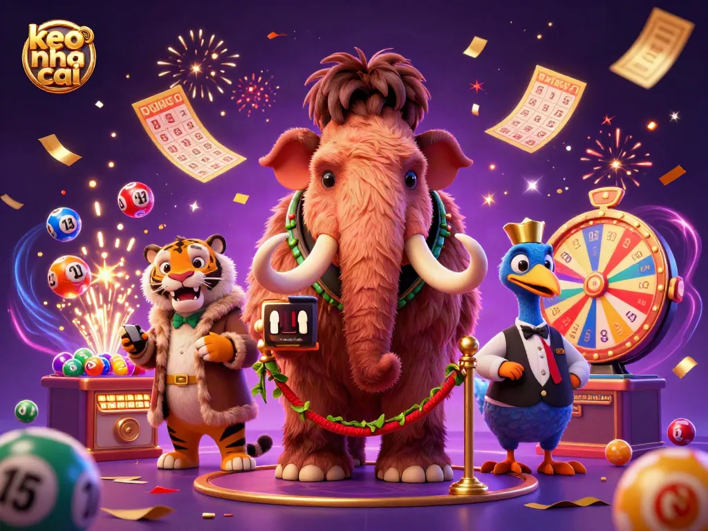 Bet on keo nha cai with vibrant casino-themed characters and action-packed elements.