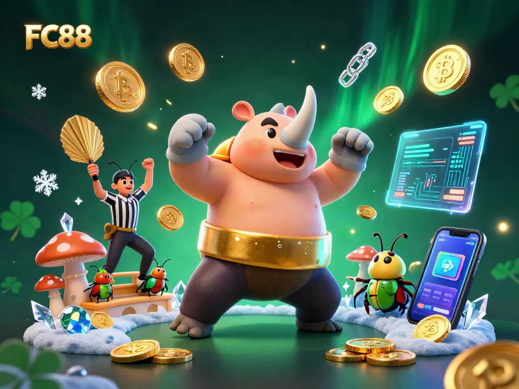 Engage with FC88's thrilling casino experience featuring a sumo beetle champion while winning gold coins!