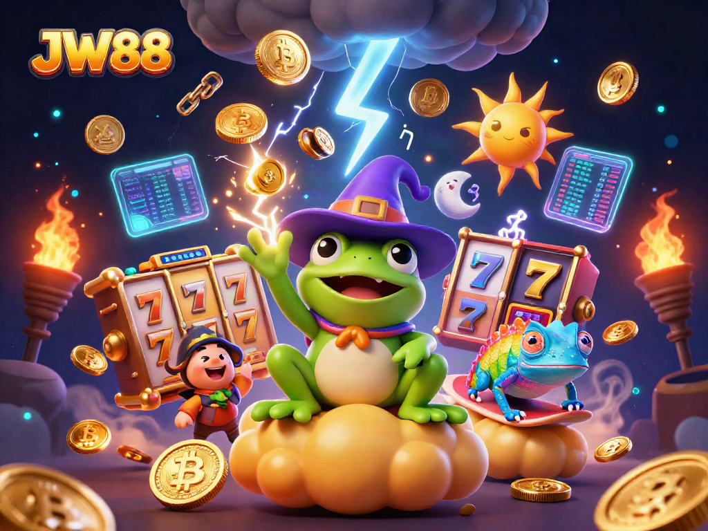 Experience the thrill of JW88 as the wizard frog brings a gold coin storm, elevating your gaming excitement!