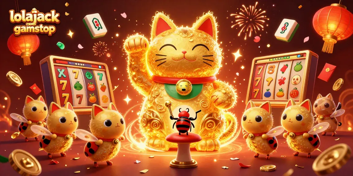 Experience the thrill at lolajack casino gamstop with vibrant symbols and lucky charms in a lively 3D scene.