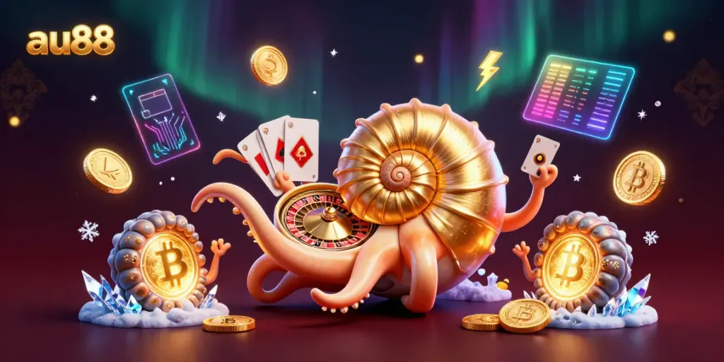 Experience engaging gameplay at AU88 through an immersive roulette table with golden nautilus characters.