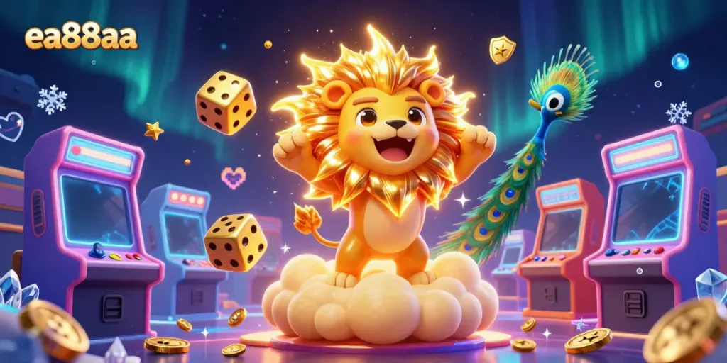 Experience thrilling gameplay at ea88aa with a vibrant 3D illustration showcasing casino elements and rich graphics.