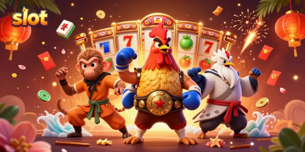 Experience exhilarating slot gameplay with carnival characters and vibrant casino elements.