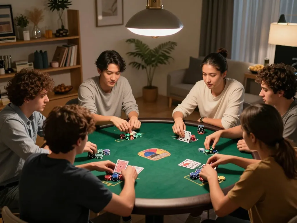tr88 poker night with friends showcasing lively gameplay and colorful chips