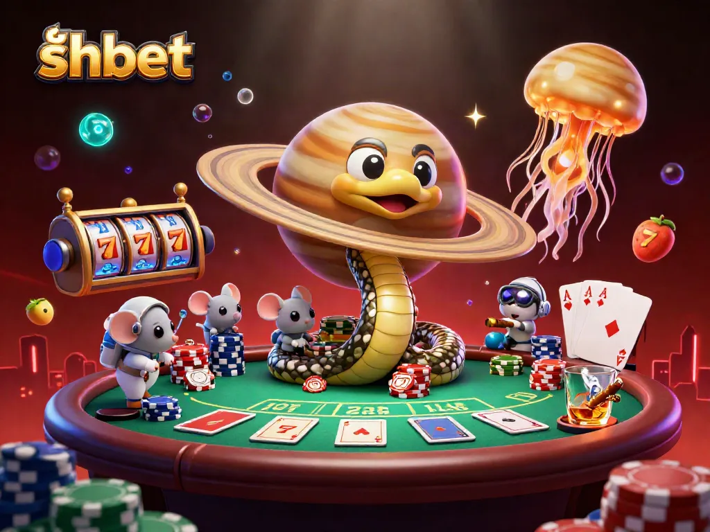 Shbet engages players with a vibrant casino scene featuring lucky slot reels and dynamic betting activities.