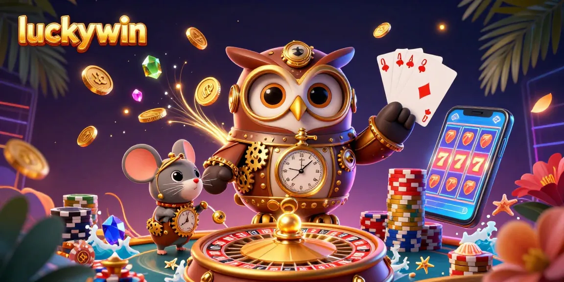 Experience the vibrant gameplay of luckywin with the time-traveling owl and rich casino elements!