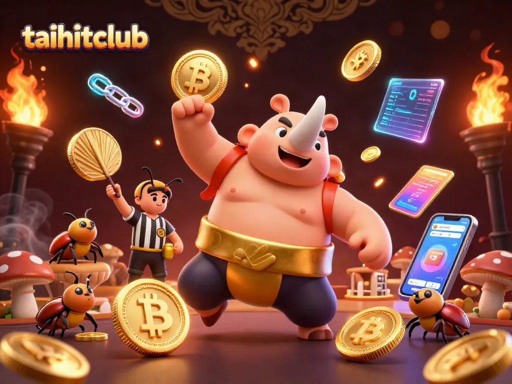 Experience the thrill of taihitclub with a vibrant 3D gaming scene featuring beetle champions!