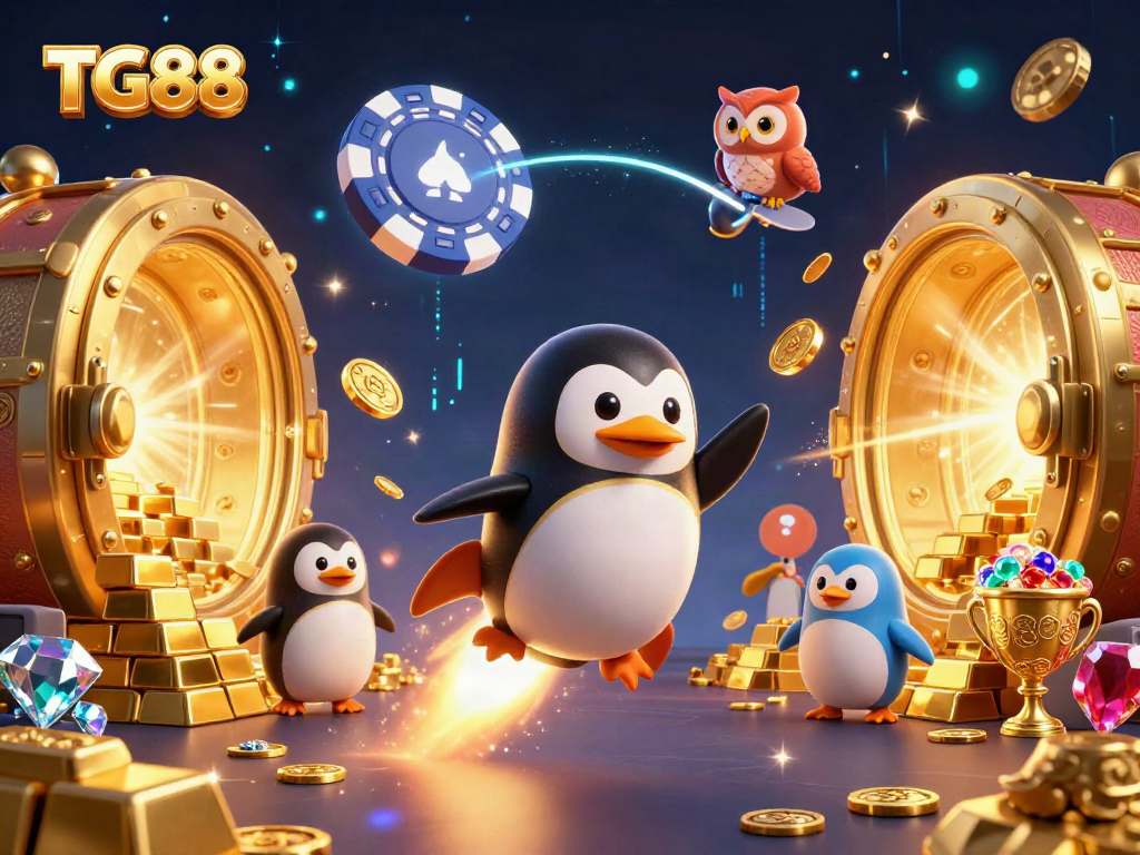 Engage in exciting gaming adventures at TG88 casino with vibrant, dynamic 3D visuals.