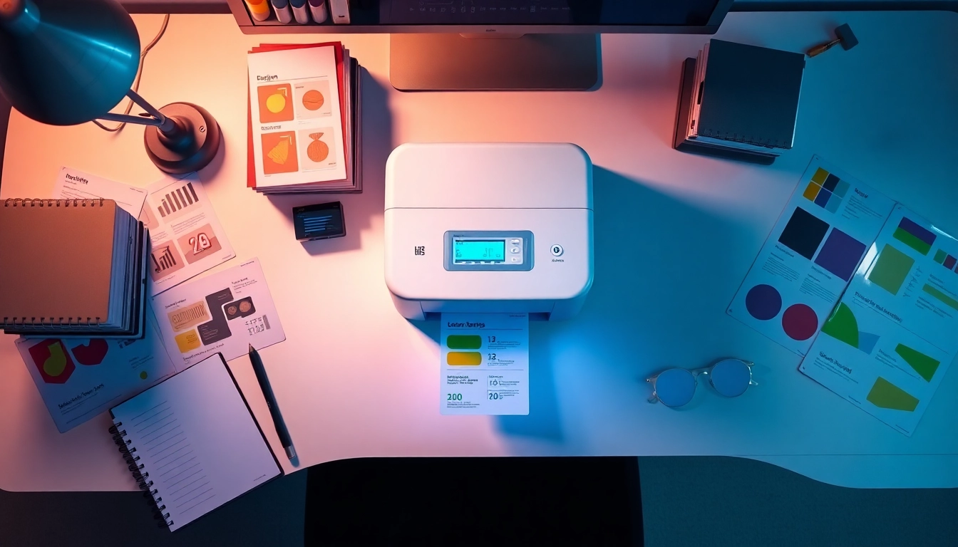 Create professional labels with our cutting-edge label printer showcasing vibrant colors and sleek design.