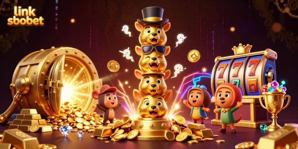 Engage in thrilling action with link sbobet, featuring rich casino elements and vibrant visuals.