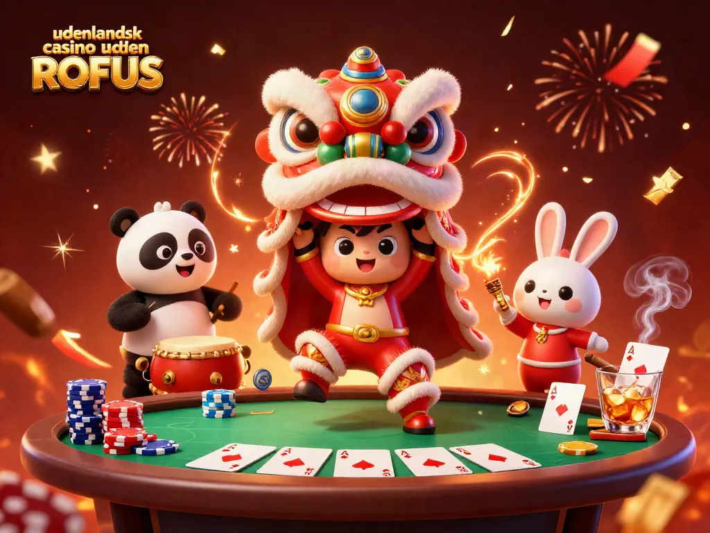 Experience the excitement of udenlandsk casino uden ROFUS with engaging characters and vibrant casino elements.