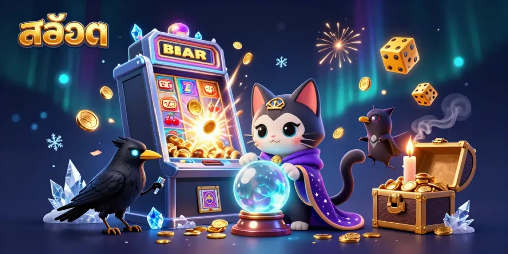 Engage in exhilarating สล็อต action with our captivating 3D illustration featuring mystic characters and rewarding game elements.
