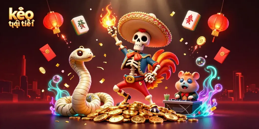 Experience thrilling kèo trực tuyến action with vibrant characters and dynamic gaming elements.