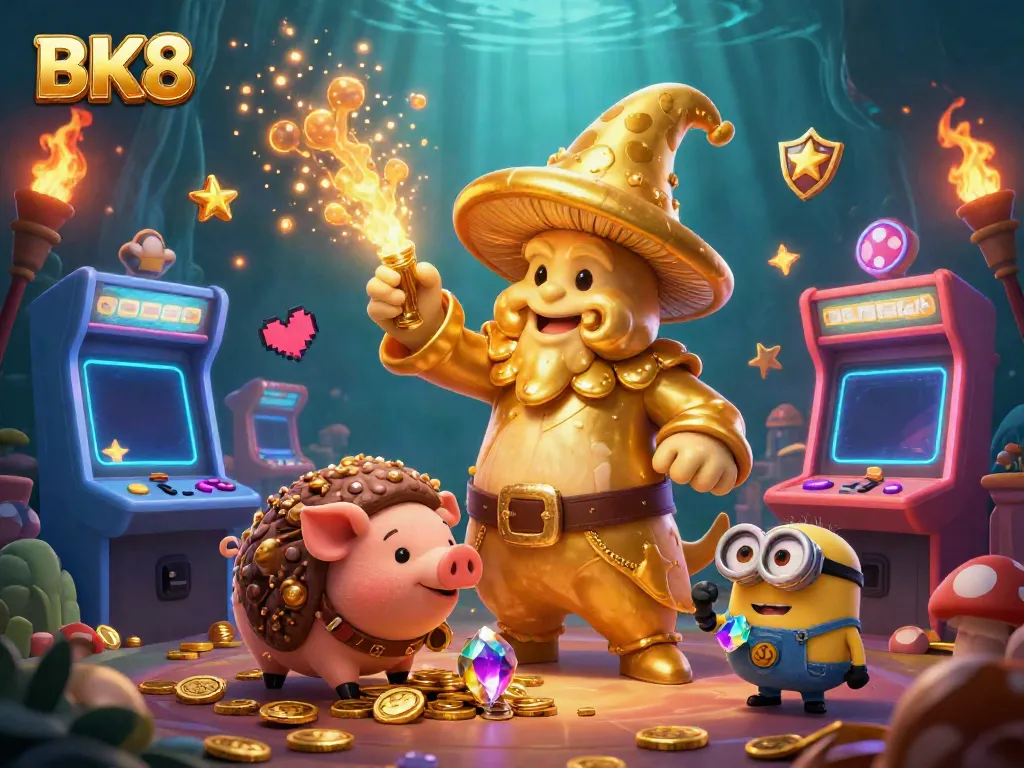Experience thrilling gameplay at BK8 with a vibrant casino atmosphere illustrated in 3D featuring enchanting characters and gaming elements.