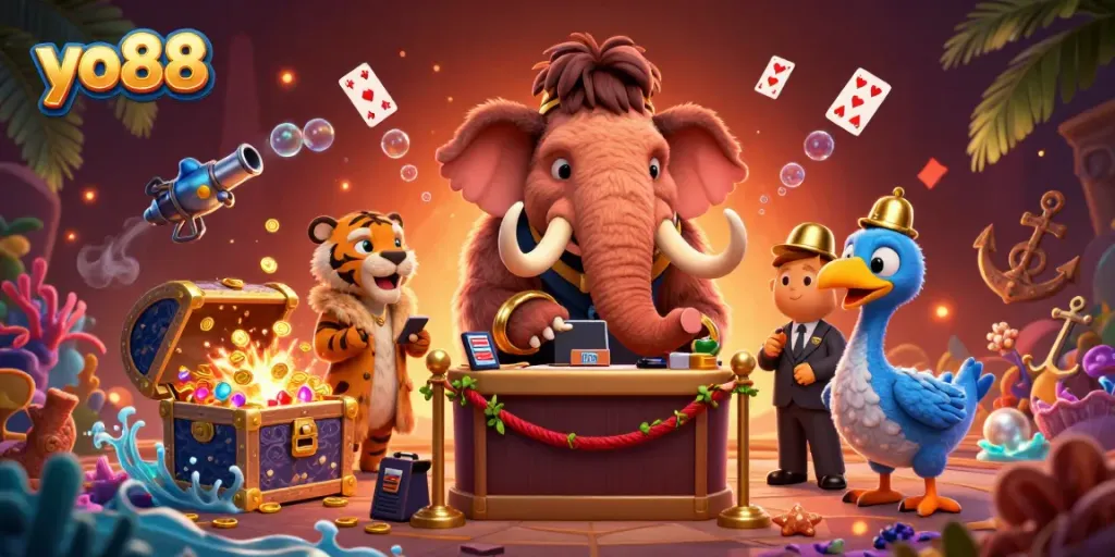 Experience the thrilling world of yo88 with vibrant casino characters and rich game elements for a dynamic nightlife.
