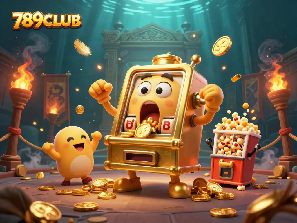 Engage with exciting gameplay at 789CLUB through a dynamic jackpot scene filled with gold and cheer.