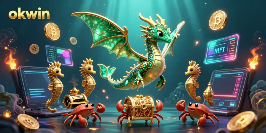 Engage in thrilling online gaming at okwin with dynamic underwater treasures and cryptocurrency elements.