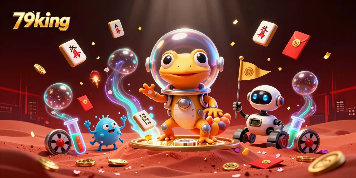Experience the excitement of 79king while exploring a vibrant Martian casino adventure.