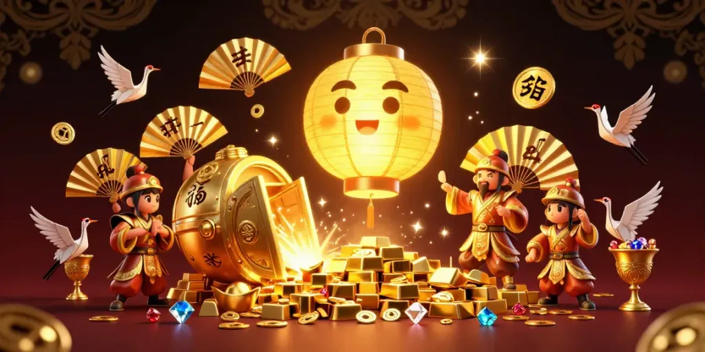 Experience the enchanting casino vibes at 789club with a golden lantern spirit and treasures.