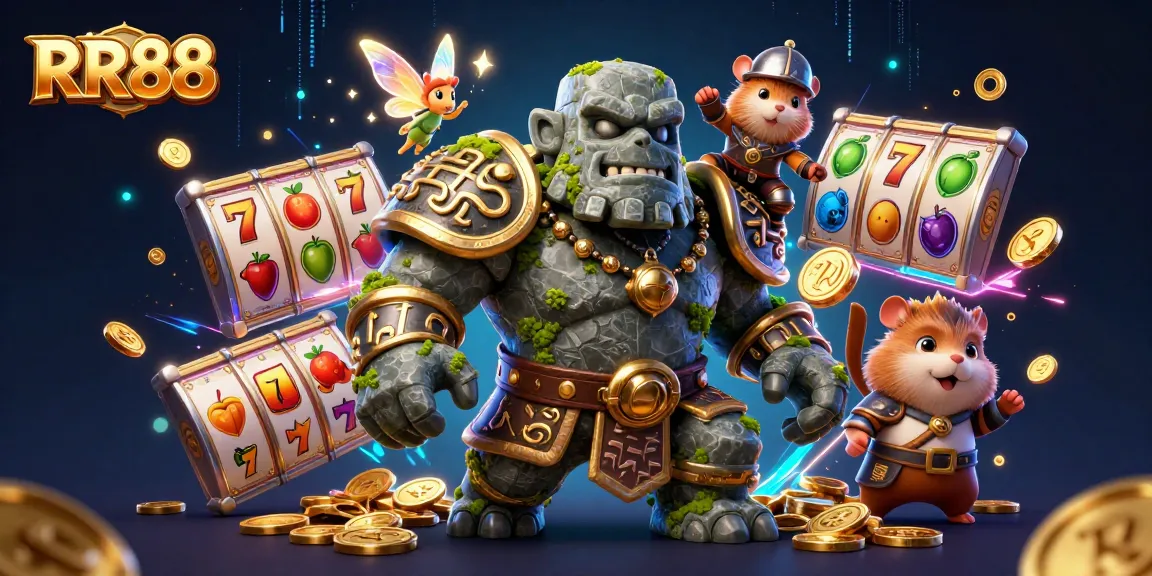 Experience thrilling gameplay at RR88 with vibrant slot reels and magical characters in action.