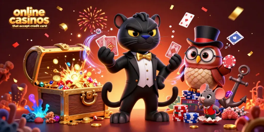 Engage with online casinos that accept credit card with stylish characters in vibrant casino scene.