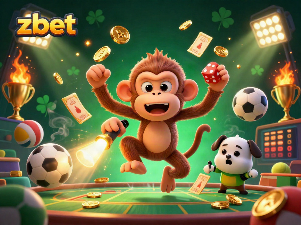 Engage with zbet's thrilling casino action featuring a playful poltergeist monkey and curious ghost-hunter puppy.